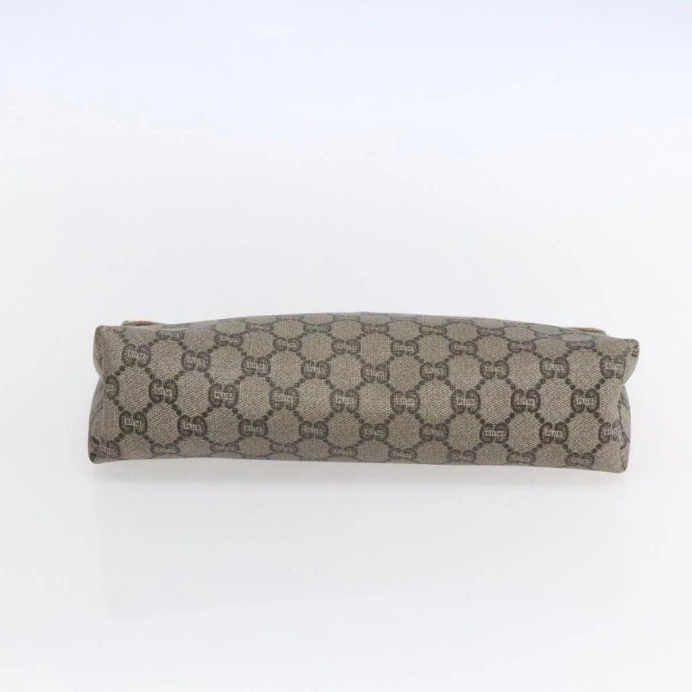 GUCCI GG Supreme Bamboo Shoulder Bag PVC Nylon 3 Set Beige Black Auth ka378 - Picture 6 of 16